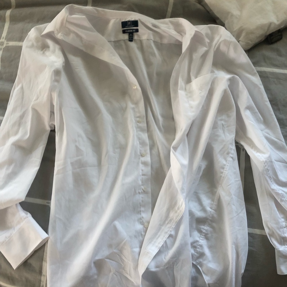 White button down dress shirt.